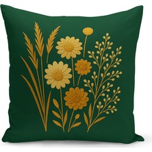 Bertille Home Çift Tarafı Dijital Baskılı Kırlent Kılıfı (Panç /punch Nakış Desen Görünümlü)