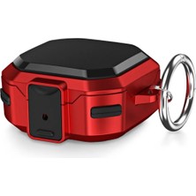 Guleron Samsung Galaxy Buds Live - Galaxy  Buds Fe  Kılıf Darbeye Dayanıklı Sert Koruyucu + Askılık