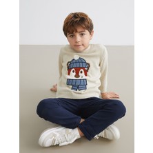 Lc Waikiki Yeni Sezon Bisiklet Yaka Desenli Erkek Çocuk Triko Kazak