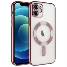 LTG Nova Iphone 12 Lüx Magsaff Lazer Silikon Kılıf (Kamera Korumalı)