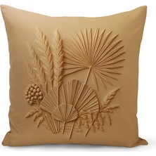 Bertille Home Çift Tarafı Dijital Baskılı Kırlent Kılıfı (Panç /punch Nakış Desen Görünümlü)