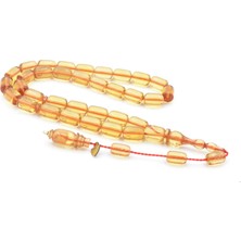 Murty99 Serkan Başkan Imzalı Bilek Boy Sarı Sıkma Kehribar Tesbih