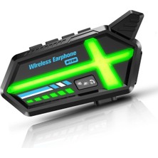 Lokiboo BT26 Motosiklet Kask Kulaklık Bluetooth Rgb Işıklı 2 Eşleşme Özellikli 1000 Mah Intercom - Lisinya