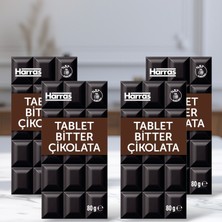 Harras Bitter Tablet Çikolata 80 G x 4 Adet