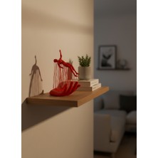 TeknoBaran El Formlu Insan Figürü Kırmızı Modern Dekoratif Biblo Soyut Tasarım 12X18 cm