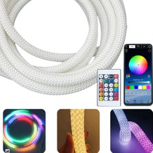 Animasyonlu Bluetooth Neon Rgb Kumaş Hortum LED 5 Metre 201 Modlu