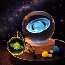 ForWhat Büro Ev Ofis Hediyesi Için Renk Değiştiren Satürn Gezegen Küre Anahtarlık Seti