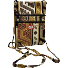 Lokiboo Otantik Desenli Fermuarlı Askılı Çanta Özel Dikim - GS301 (Lisinya)