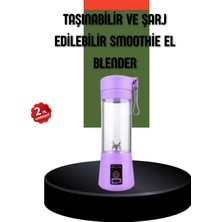 Store Mania Taşınabilir USB Şarjlı Mini Smoothie Blender 380ML Çelik Bıçaklı Portatif (STORE-MANIA-5938)