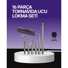 Marsilyan Çok Amaçlı 16LI Bits Uç Seti Dayanıklı Tornavida Adaptör
