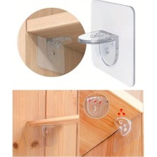 Jetfast 8 Adet Mutfak Banyo Dolapları Için Raf Yapıcı Yapışkanlı Raf Seviye Ayarlayıcı Tutucu