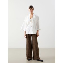 Lc Waikiki Yeni Sezon Beli Lastikli Dokulu Kadın Pantolon