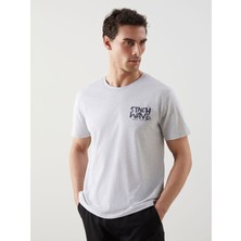 Lc Waikiki Yeni Sezon Bisiklet Yaka Baskılı Penye Erkek Tişört