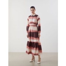 Lc Waikiki Yeni Sezon Gömlek Yaka Batik Elbise
