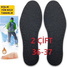 Mawrond 2 ÇİFT- 36-37 Numara, Siyah Renk, Kalın Keçe, Sert,Termal, Sıcak Tutan, Ayakkabı da ki Boşluğu Alan Keçe, Bot, Çizme Tabanlığı
