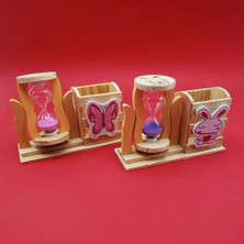 ForWhat Büro Ev Ofis Hediyesi Için Masaüstü Kalemlikli Kum Saati