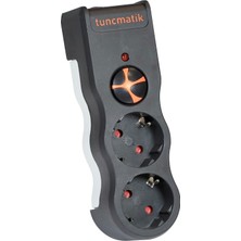 Braventa Collection Tunçmatik TSK19022 Akım Koruyucu Prizler, Siyah, 2'li 1050 Joule