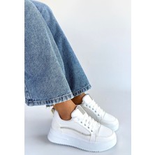 Lokiboo Natte Beyaz Cilt Bağcıklı Spor Ayakkabı - Lisinya