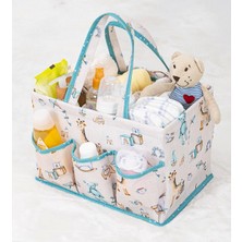 Lokiboo Baby Kullanımı Kolay Desenli Taşınabilir Bakım Çantası (Yeşil) ( Lisinya )