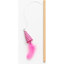 Hype Store Koni Uçlu Kedi Oltası Dayanıklı Esnek Saplı Oyuncak Kediler Için Etkileşimli Tüylü Oyun Çubuğu Kırıl