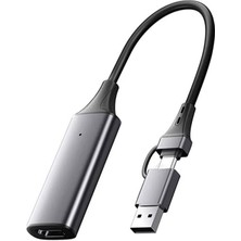 Hype Store Apera MT98 HDMI 1080P 60Hz Ekran Video Capture Görüntü Yakalama Kartı Oyun Kayıt (MT98 2in1 Uçlu Kab