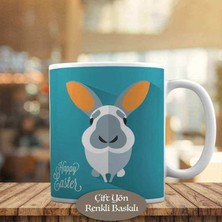 Asilmeydan Turuncu Kulak Sevimli Tavşan Portre Kupa Bardak HEDIYELIK-125762