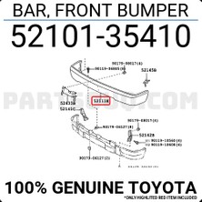 TŞT Toyota Hilux LN145 Ön Tampon Nikelaj 1998-2000 (Oem No:  5210135410)