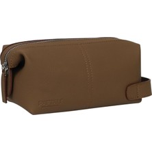 Hype Store Dopp Kit, Kişisel Bakım ve Seyahat Çantası, 20X10X10 Cm, Kahverengi, Bej, Siyah (Taba)