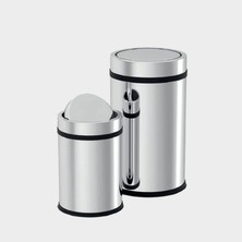 Hype Store Noksi Döner Kapak Çöp Kovası Paslanmaz 5 Lt (NV10035)