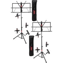 Hype Store NT-106X 2'li Tel Nota Sehpası Seti, Makaslı (Taşıma Çantalı)