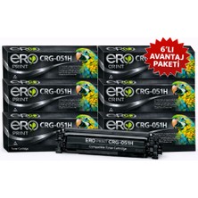 Ero Print CRG-051H / Canon i-Sensys LBP-162dw Muadil Toner  - 6'LI Avantaj Paket