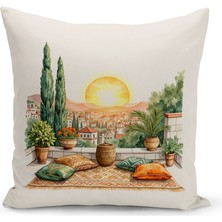 Bertille Home Ramazan Serisi Çift Tarafı Dijital Baskılı Kırlent Kılıfı (Ramadan Cushion Cover)