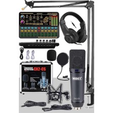 Hype Store Stüdyo Ekipmanları Private Paket-2 Cx2 Mikrofon VS11 Ses Kartı Stüdyo Kayıt Seti