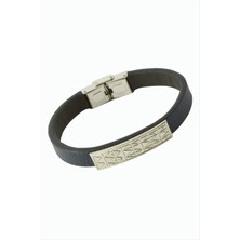 Bijuteri Net Baklava Desenli Lüks Deri Bileklik