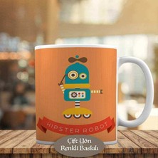Asilmeydan Selam Veren Teknolojik Mavi Robot Kupa Bardak HEDIYELIK-9182