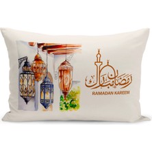 Bertille Home Ramazan Serisi Çift Tarafı Dijital Baskılı Kırlent Kılıfı (Ramadan Cushion Cover)