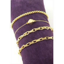 LTG Nova 4 Adet Kalp Zincir Bileklik