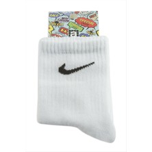 LTG Nova Beyaz Kolej Çorap 8*28