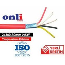 Ersan 2X2X0,80MM Je-H (St) H Bd  (Cu-Hffr) 100 Metre Yangın Alarm Kablosu