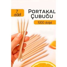 Butik Profesyonel 7’li Portakal Çubuğu Seti - 11.5 cm Manikür & Pedikür Et Itici ve Tırnak Temizleme Seti