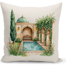 Bertille Home Ramazan Serisi Çift Tarafı Dijital Baskılı Kırlent Kılıfı (Ramadan Cushion Cover)