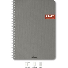 Hype Store Lé Color 2017115/1 Kraft Defter Sert Kapaklı, Spiralli, 1.hamur Kağıt, 200 Sayfa, Bordo