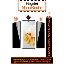 Mietubl Xiaomi Redmi Note 12 Pro 4g Uyumlu Hayalet Nano Ekran Koruyucu | 30° Gizlilik Filtreli, Kenarsız Tam Şeffaf, Kırılmaz Esnek Polymer Zırh