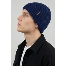 Allunique Unisex Lacivert Yün Kaşmir Karışımlı Bere