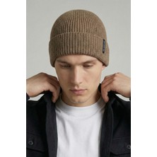 Allunique Unisex Kahverengi Yün Kaşmir Karışımlı Bere