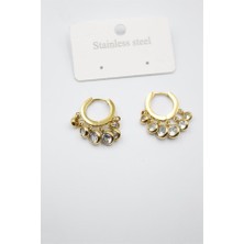 Royaleks Çelik Taşlı Shakira Küpe - Altın