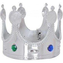 Lokiboo Plastik Kral Tacı Gümüş Renk Çocuk Boy 45 cm - Lisinya