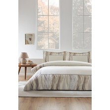 Özdilek Wavelet Ranforce Çift Kişilik Nevresim Takımı Kahve