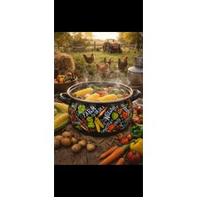 Farm Emaye Tencere 2750 ml 20 cm Çap Süt Yoğurt Reçel Tenceresi