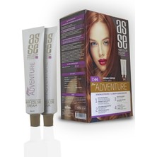 Asse Hair Color System Saç Boyası Kumral Bakır No: 7.44